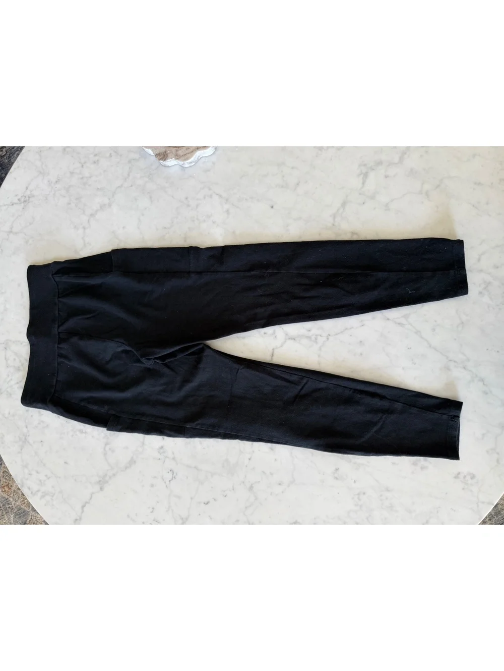 Cat & Jack Girls L 10/12 Black Pull On Leggings Pants Side Pockets